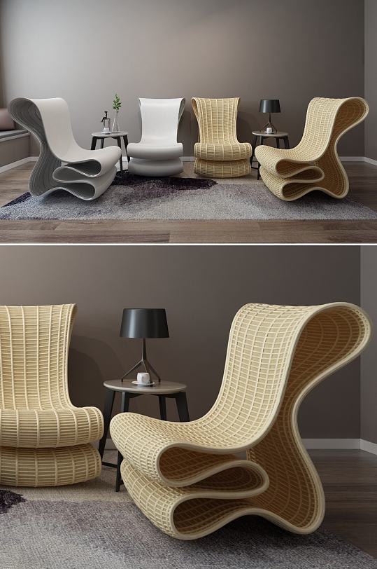 现代家具躺椅3dmax模型
