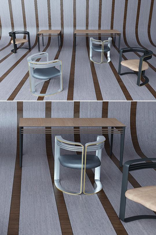 现代茶几座椅办公桌3dmax模型