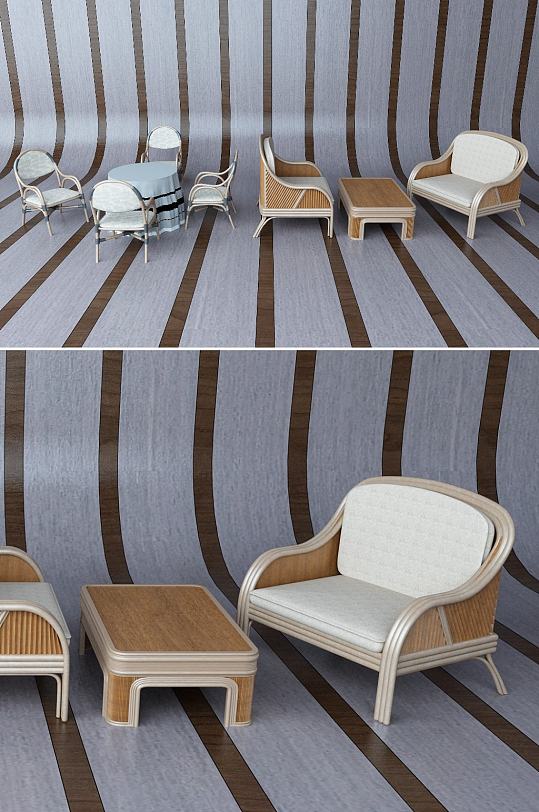 典雅桌椅3dmax模型-众图网