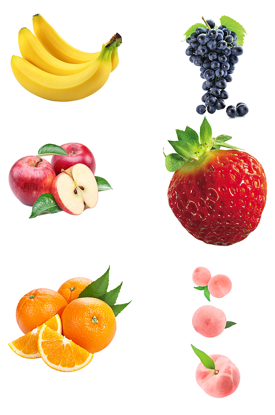 水果香蕉葡萄苹果草莓桃子橙子png
