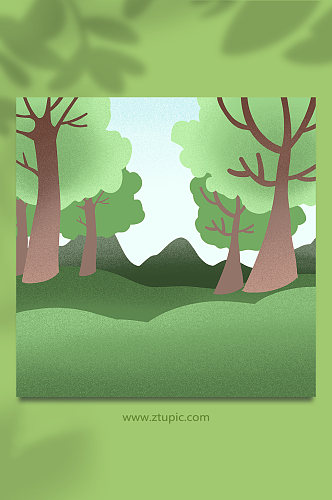 树林绿色自然背景元素