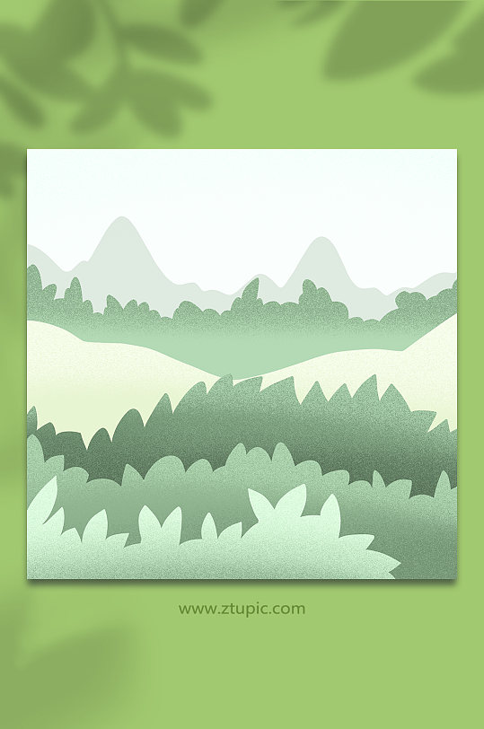 茶园自然植物绿色山脉背景