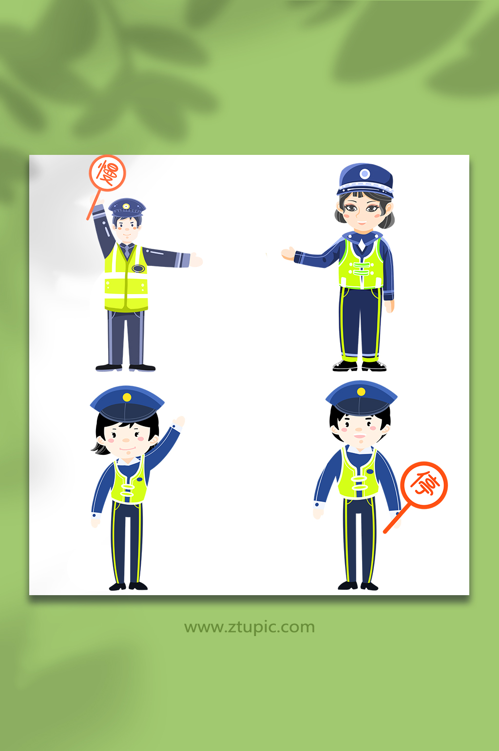 交通指挥卡通素材_交通指挥卡通模板_交通指挥卡通设计图片免费下载-众图网