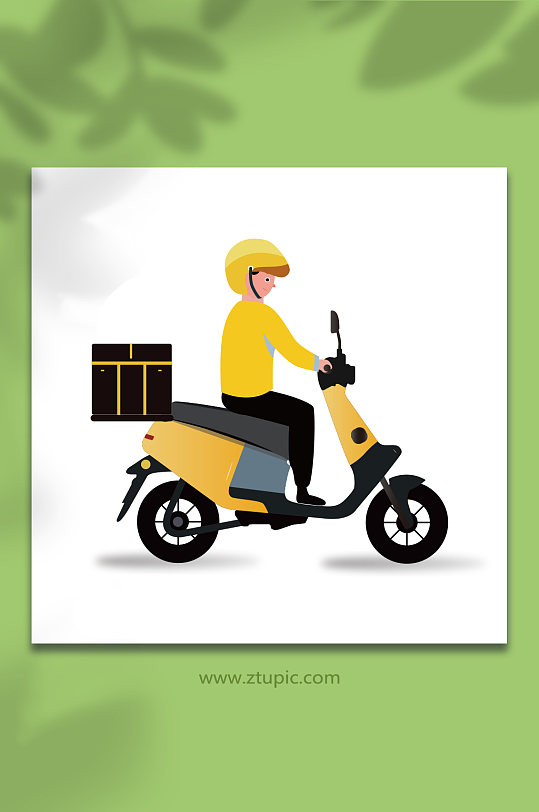 外卖员人物矢量插画-众图网