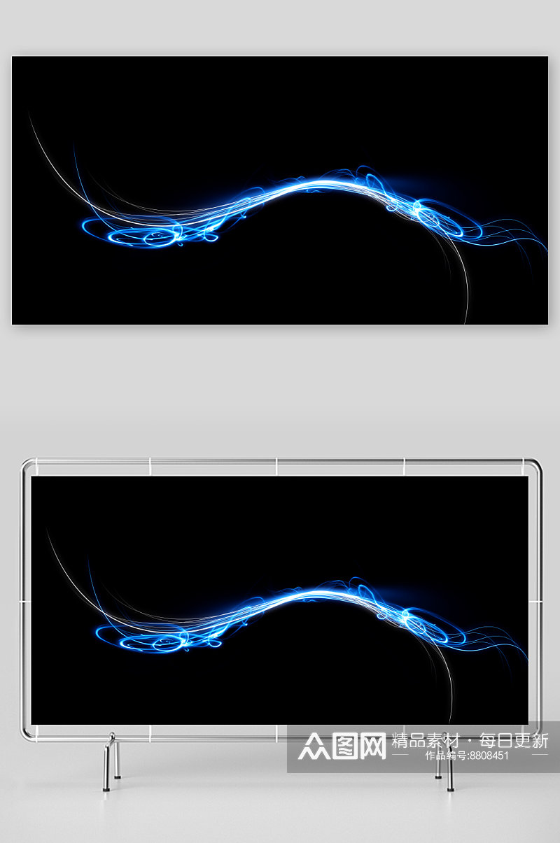 线条霓虹炫光平面特效背景图片素材
