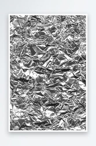 银色科幻金属铝箔褶皱肌理海报背景底纹p