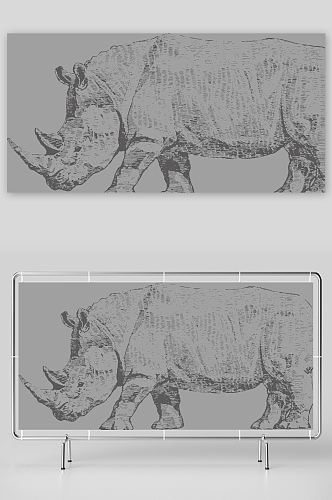 铅笔非洲野生动物植物速写绘画手稿PNG免