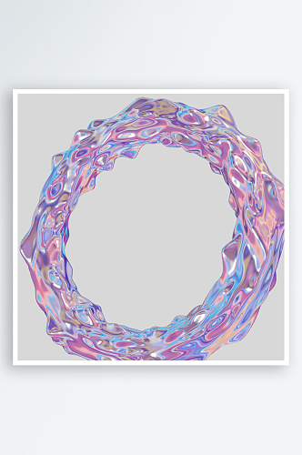 虹彩3D立体抽象艺术铝箔金属几何拼贴