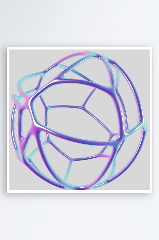 虹彩3D立体抽象艺术铝箔金属几何拼贴P
