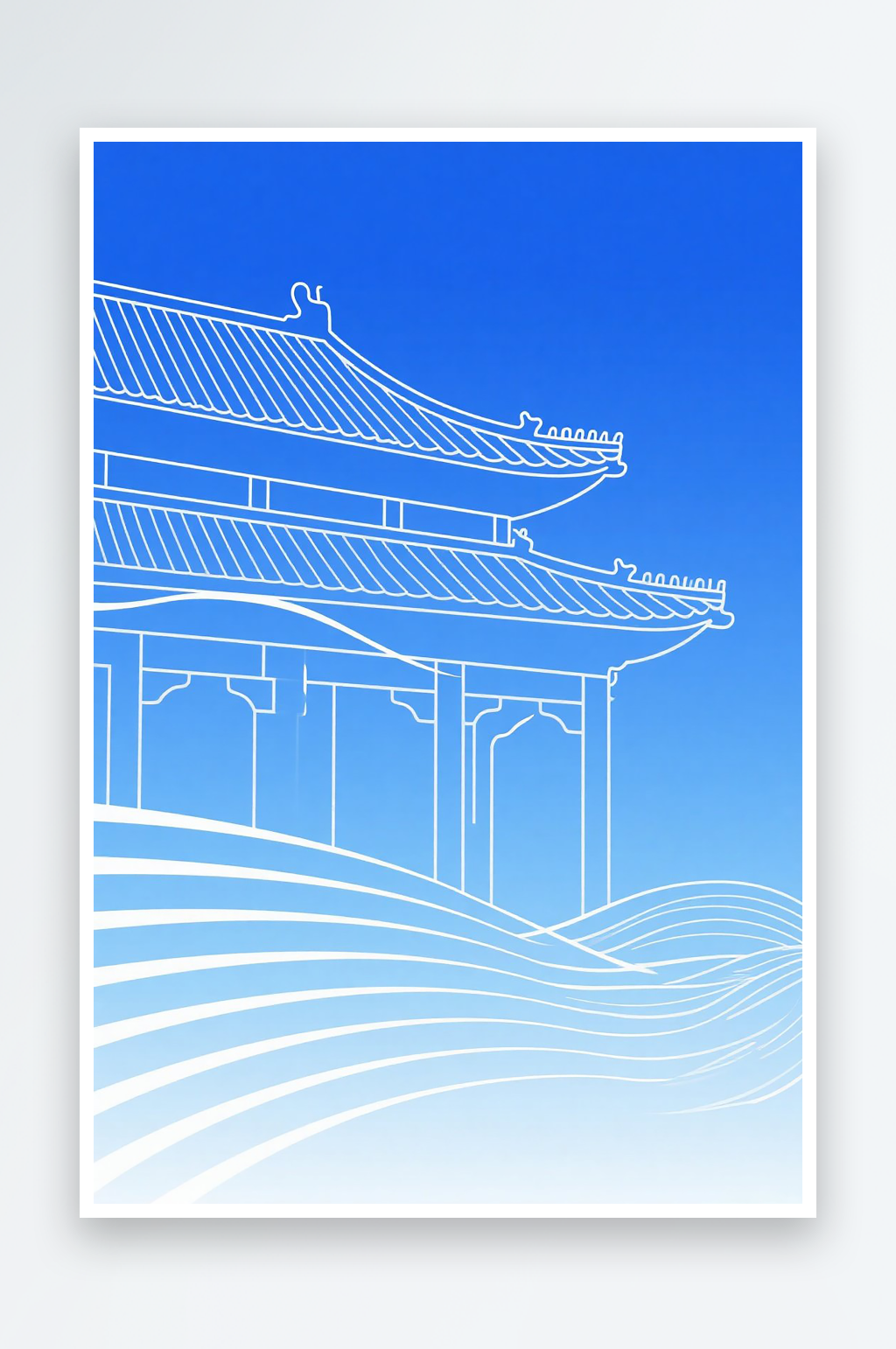 北京天坛图轮廓背景素材素材