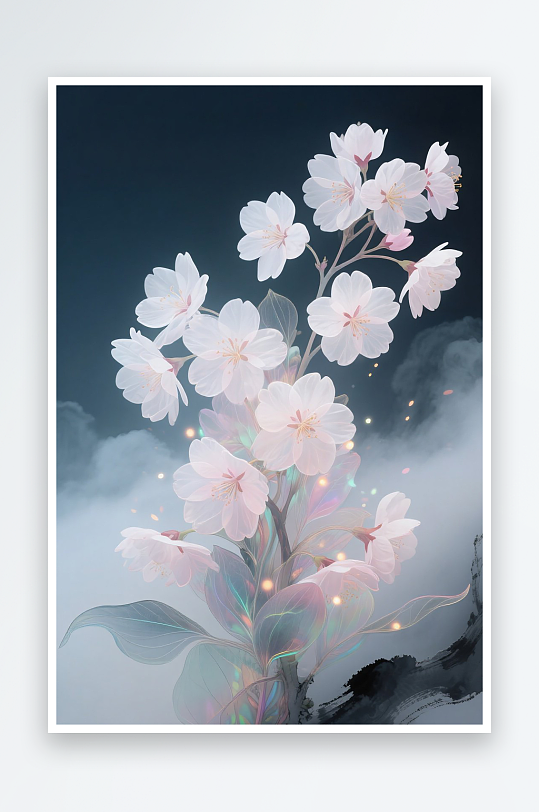 白莲花白荷花图片素材