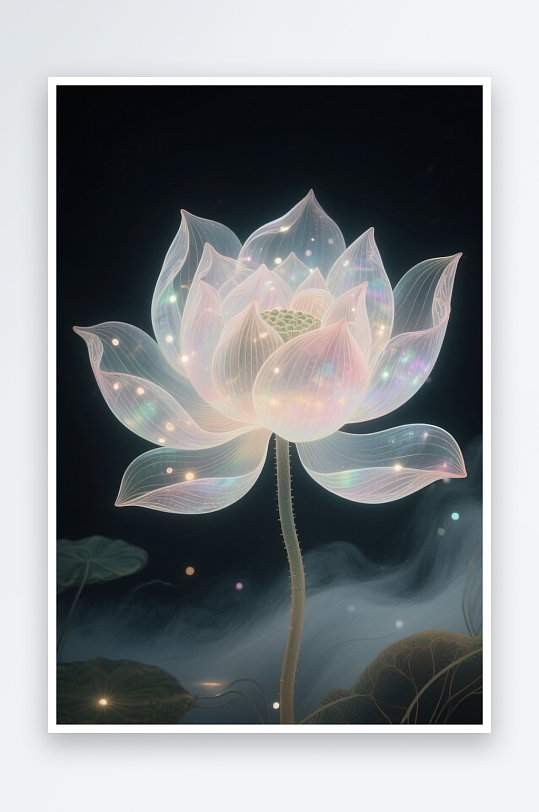白莲花白荷花图片素材