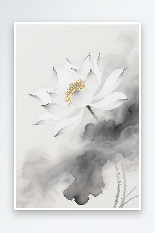 白莲花白荷花图片素材