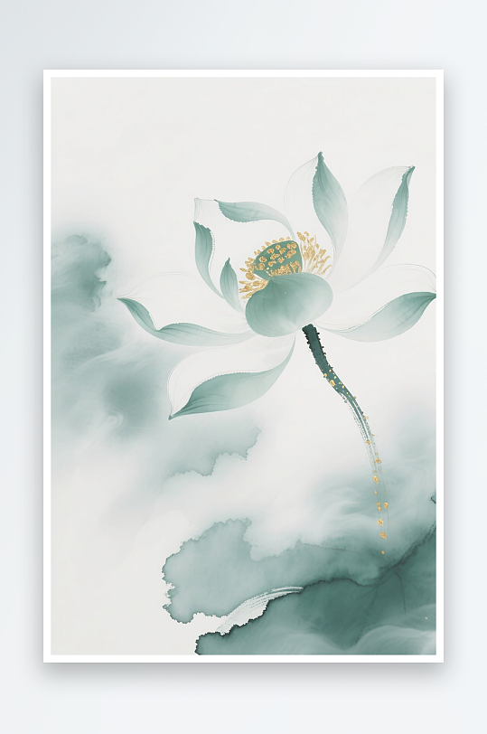 白莲花白荷花图片素材
