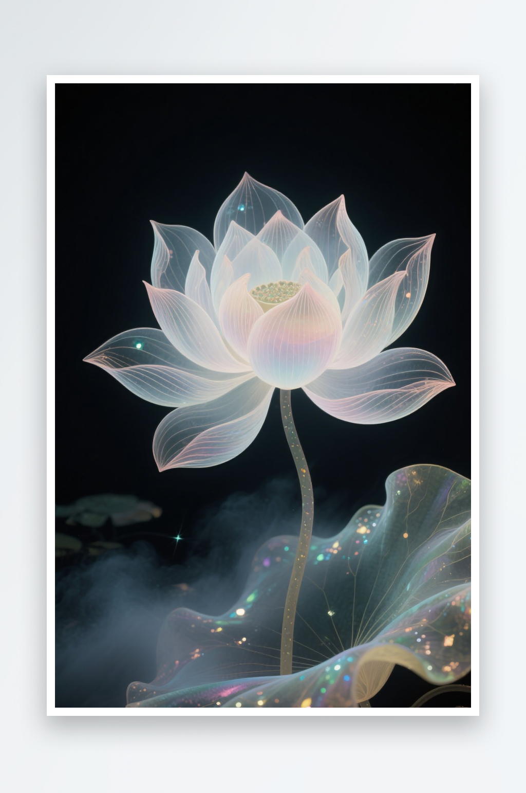 白莲花白荷花图片素材