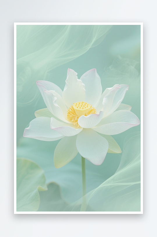 白莲花白荷花图片素材