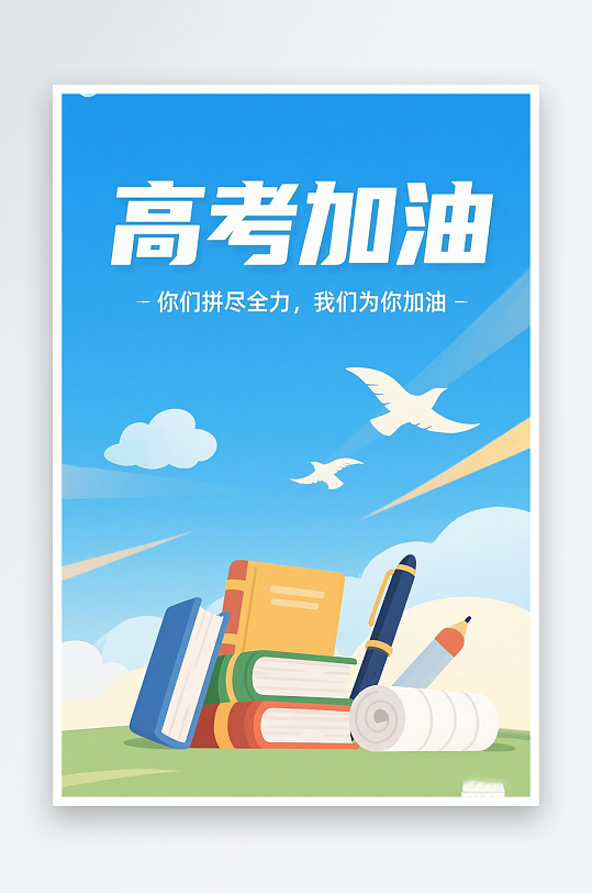 一張高考加油海報(bào)圖片