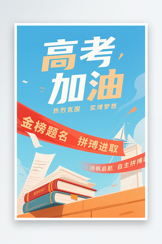 一張高考加油海報(bào)圖片