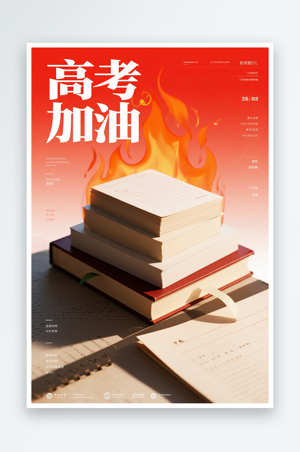 一张高考加油海报图片素材