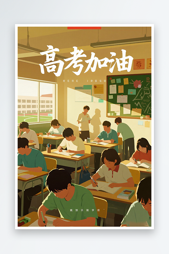 一张高考加油海报图片