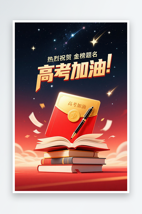 一张高考加油海报图片