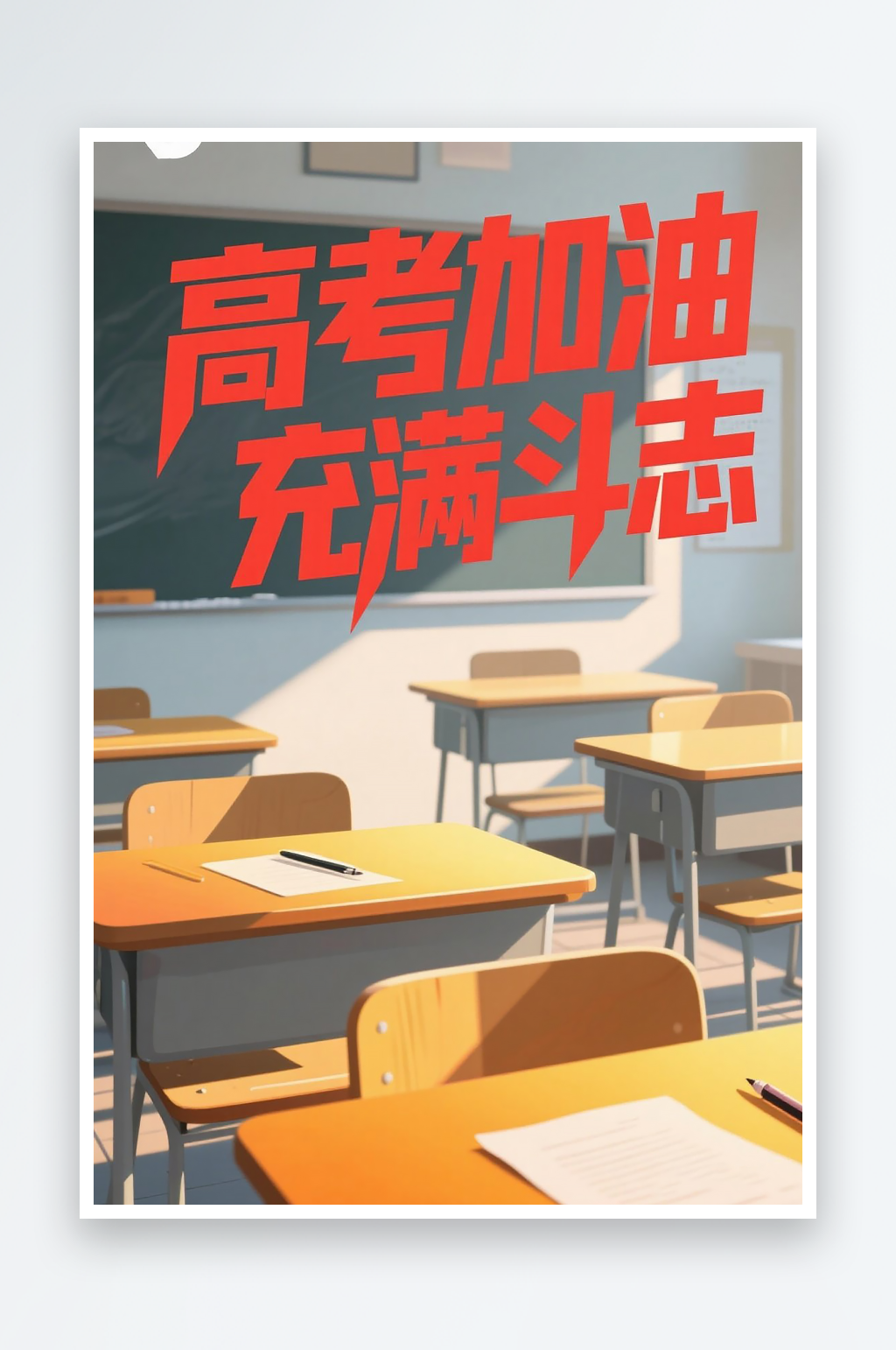 一张高考加油海报图片素材