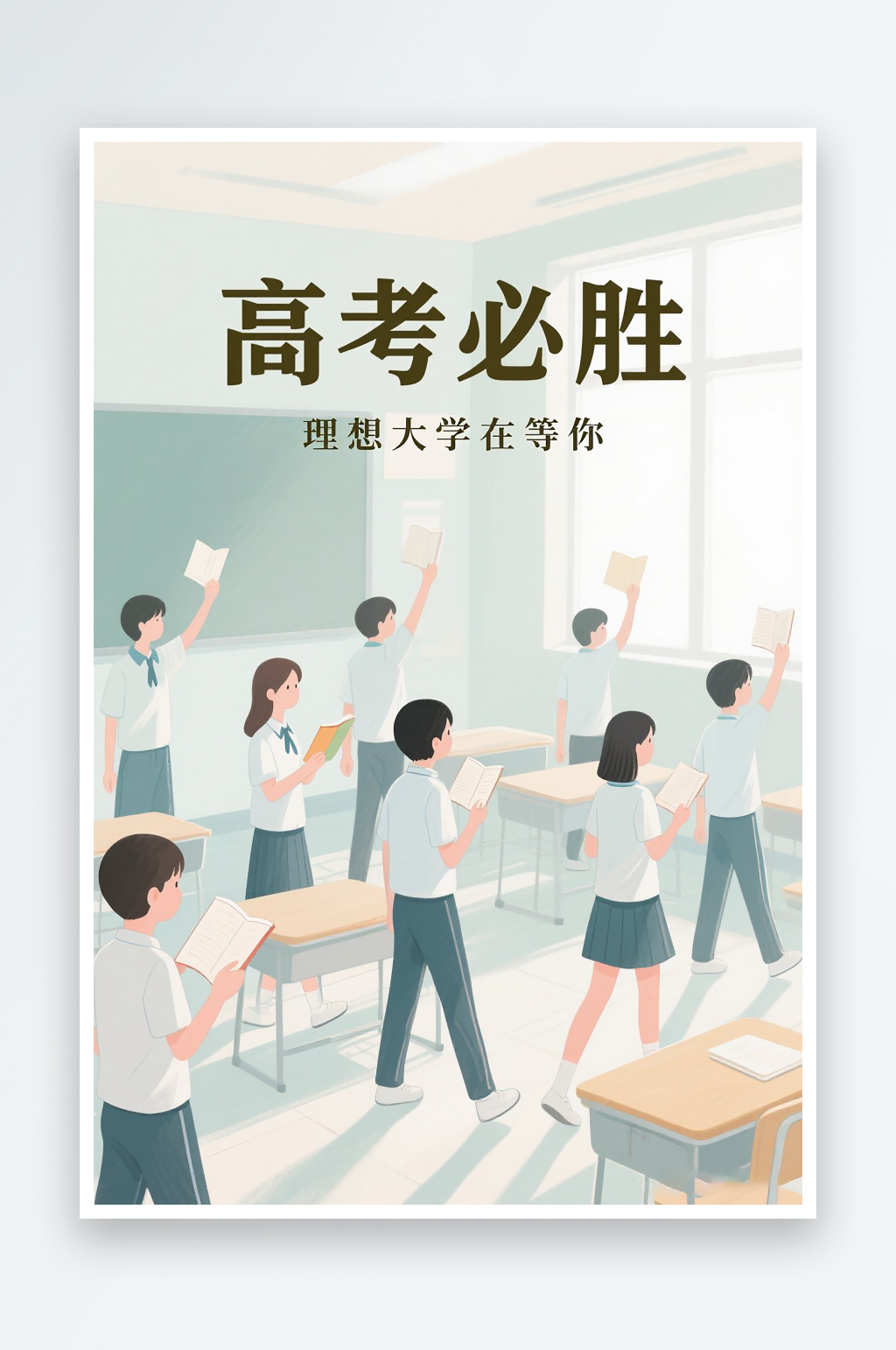 一张高考加油海报图片素材