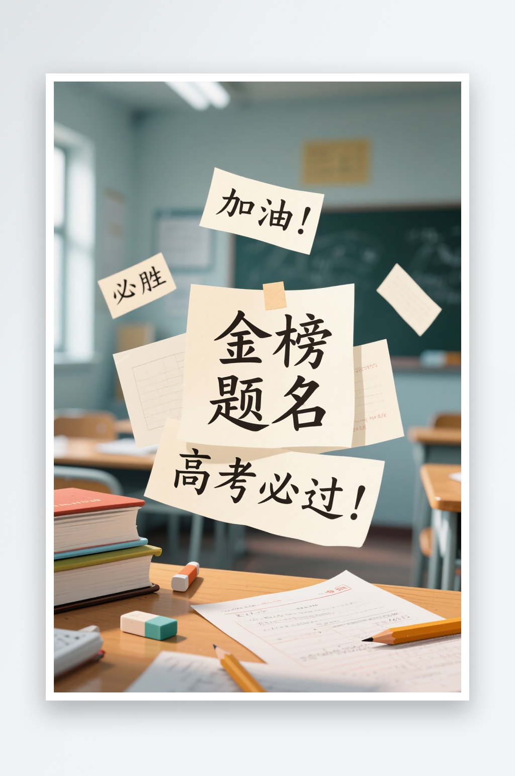 一张高考加油海报图片素材