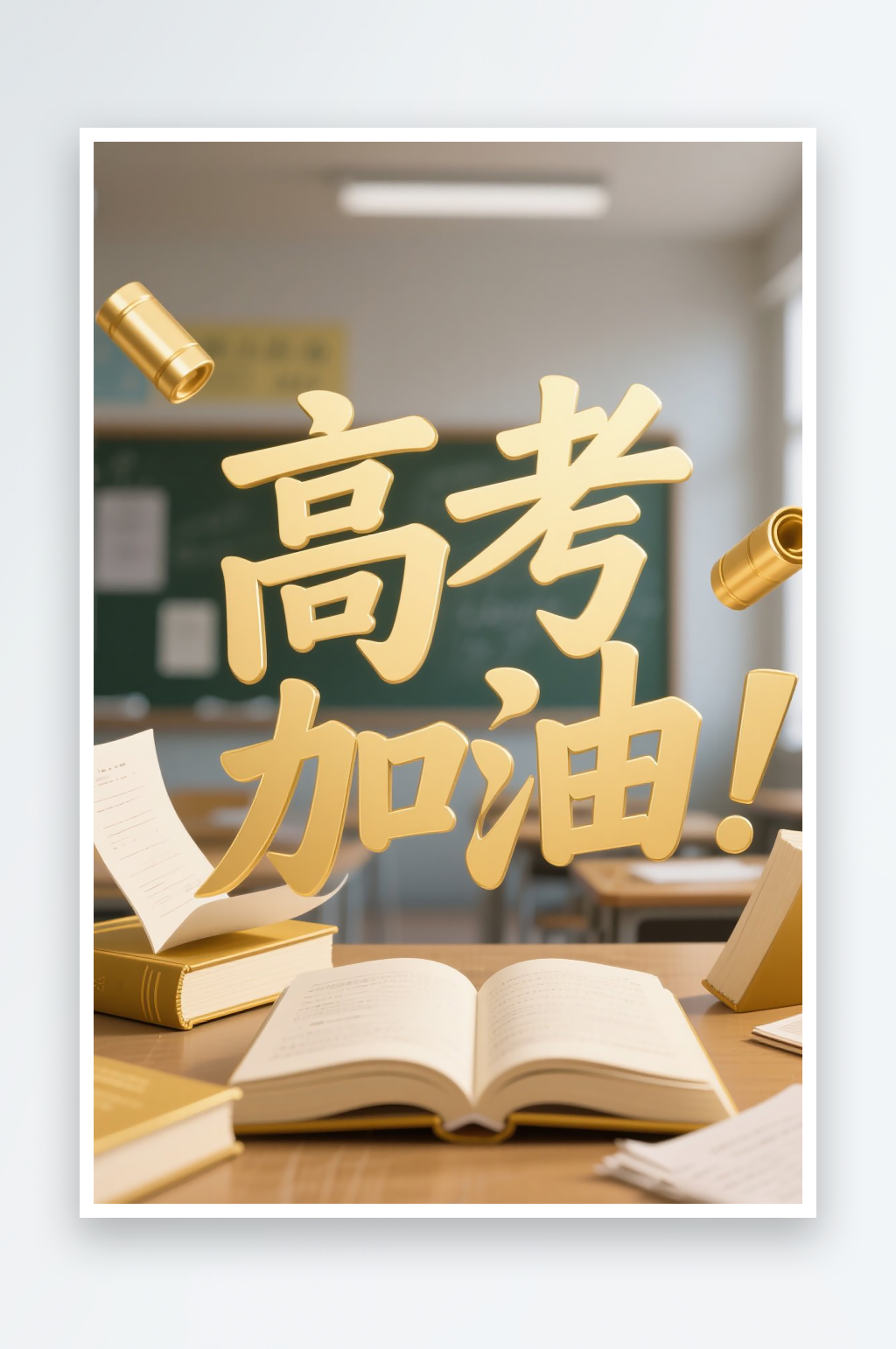 一张高考加油海报图片素材