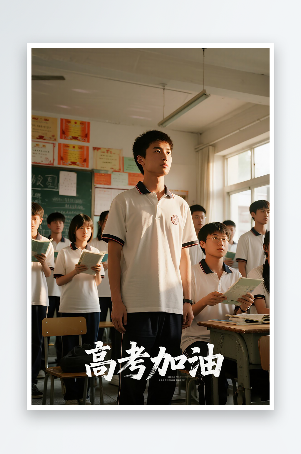 一张高考加油海报图片素材