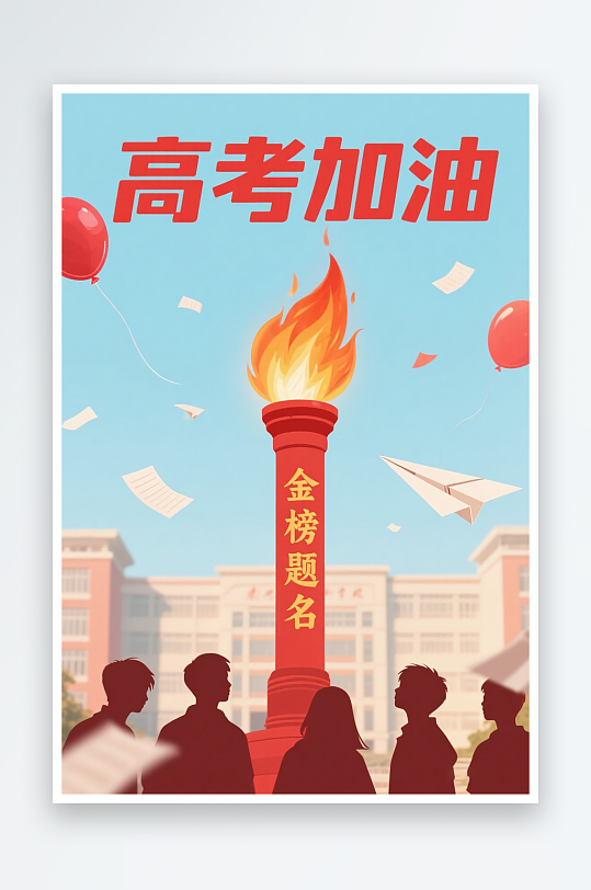 一張高考加油海報圖片