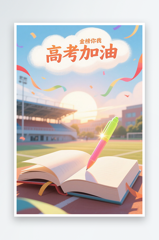 一张高考加油海报图片