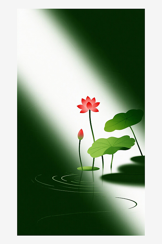 荷花高清素材插画