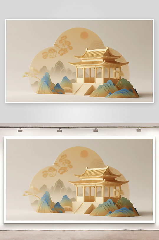 新中式元素園林建筑元素