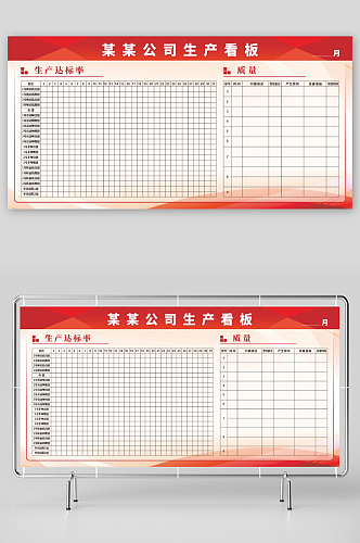 公司红色生产看板