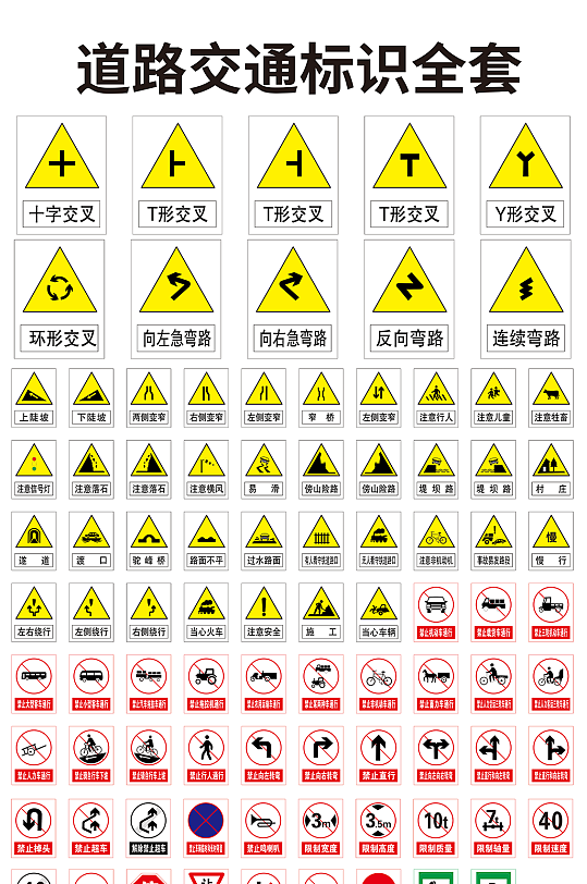 道路交通标识全套