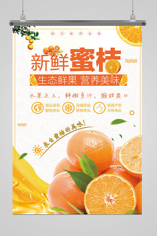 新鲜水果蜜糖橘海报