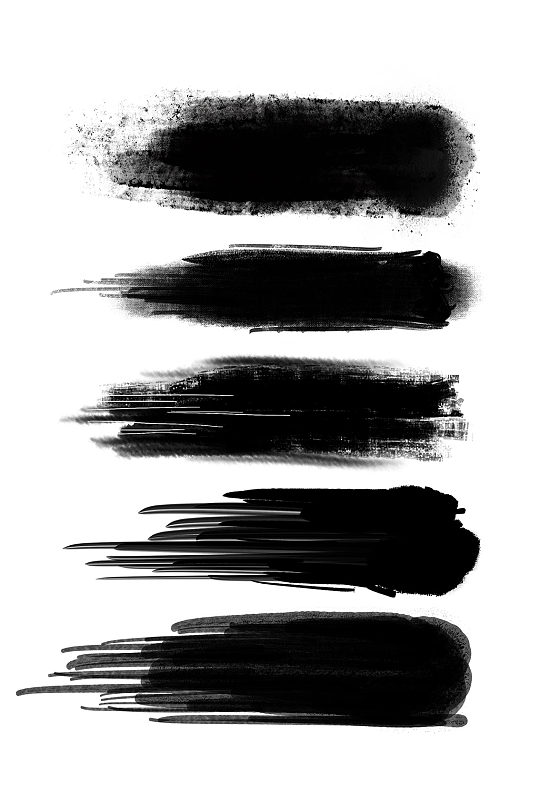 笔刷泼墨水墨笔触素材-众图网