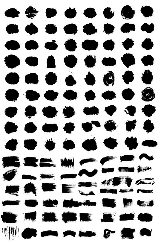 水墨笔刷墨点ps笔刷