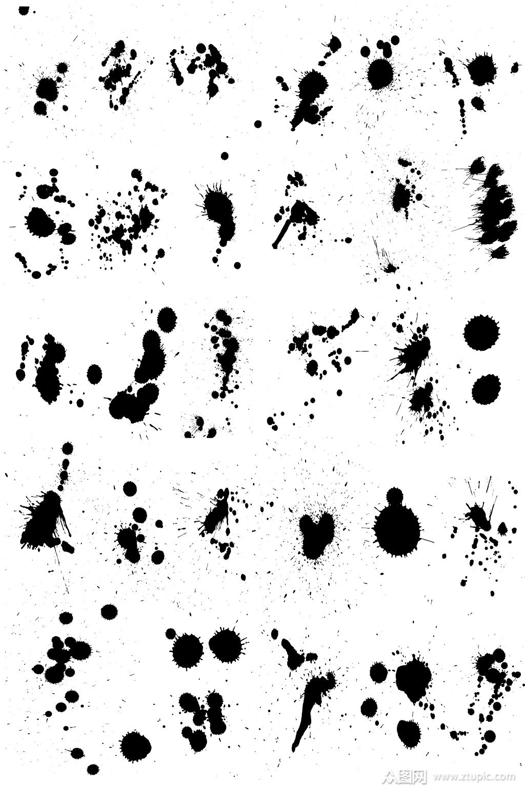 墨点水墨泼墨素材