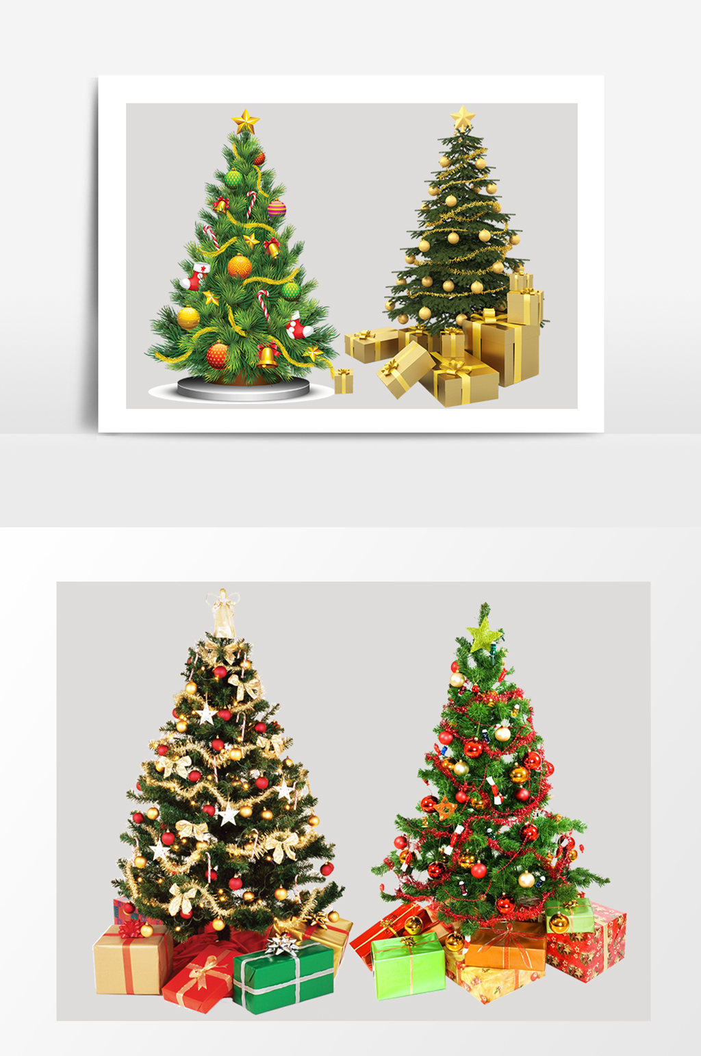 松树圣诞树圣诞节元素设计
