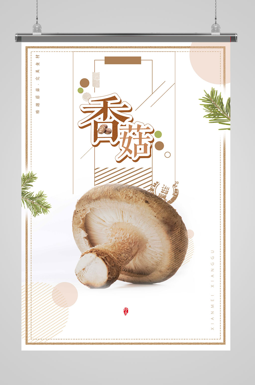 香菇菌菇海报设计
