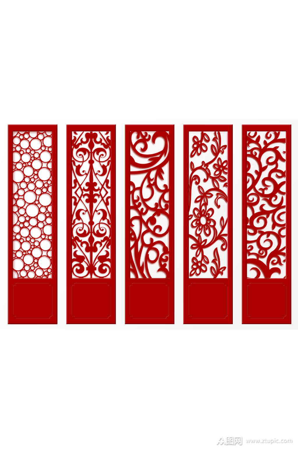 镂空屏风隔断免扣元素