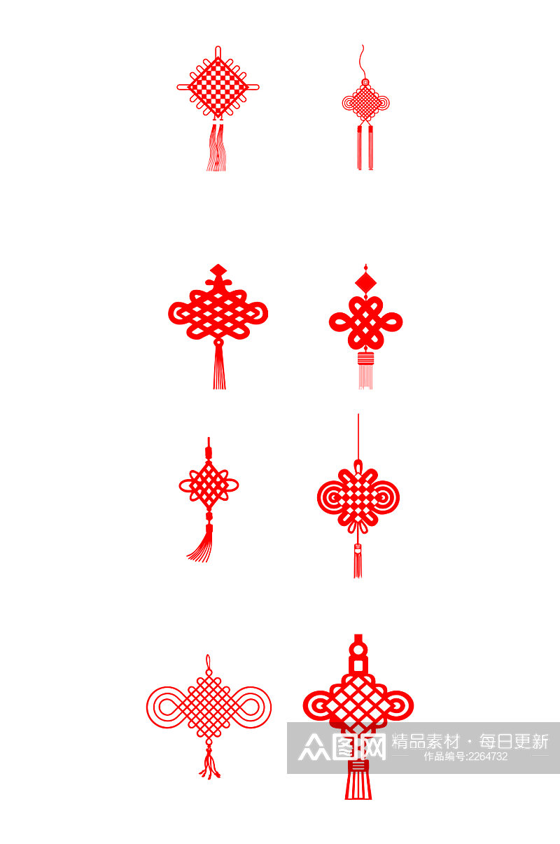 矢量中国结元素设计素材