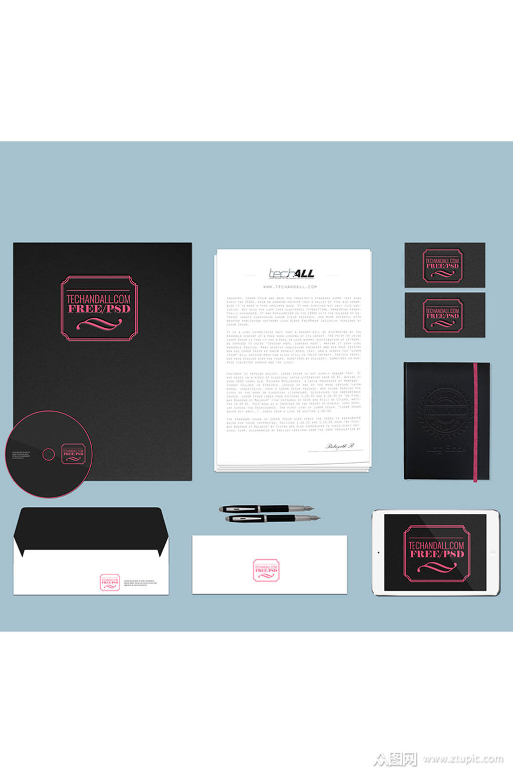 企业vi样机产品效果图模板下载-编号2338955-众图网