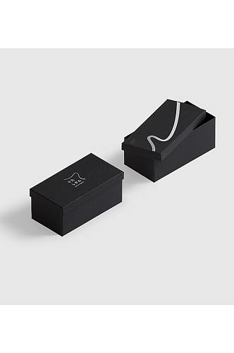 鞋盒盒子vi样机模板
