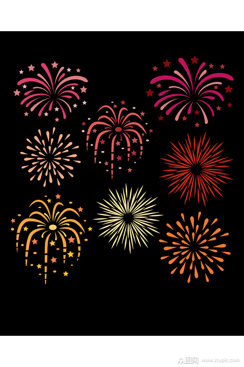 免扣烟花礼花素材