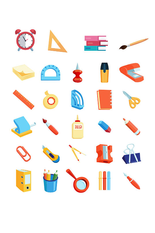 办公用品卡通图片-办公用品卡通素材下载-众图网