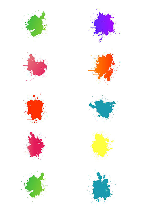 艺术设计喷墨旋涡海报彩色绚丽喷墨元素立即下载矢量喷墨水墨喷溅欧美