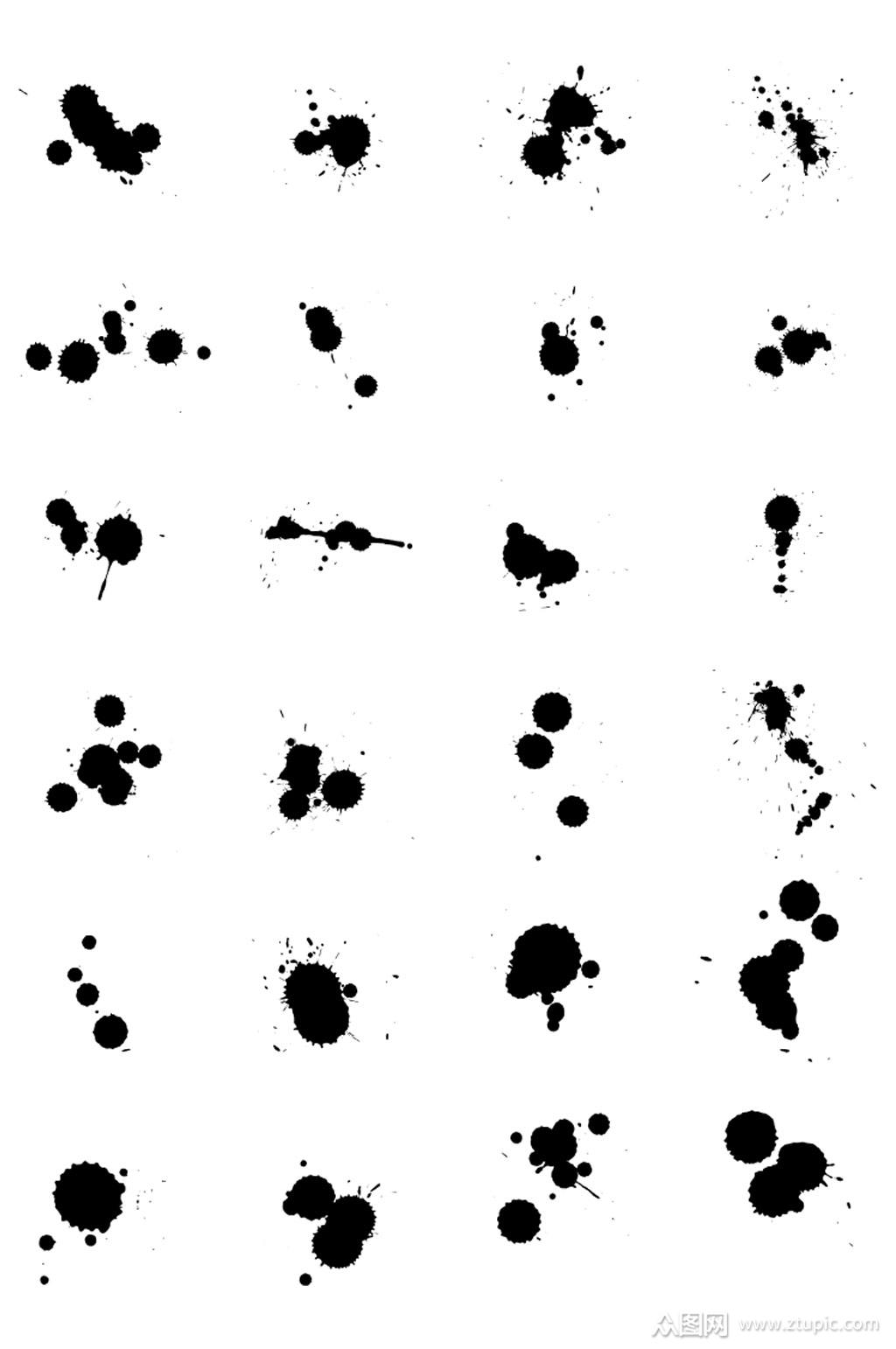 水墨墨点素材设计